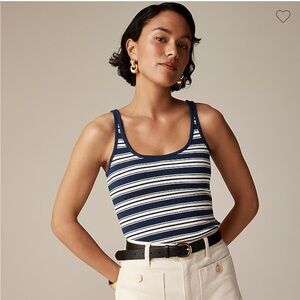 I.Crew Vintage rib shelf-bra tank top